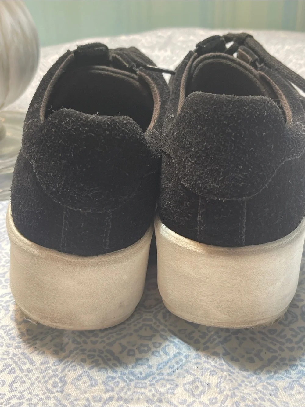 Clark’s Black Suede Lace-Up Sneakers - Women's Casual Shoes Size